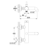 Kohlman Axel QW110A Axel QW110A Mixer de duș și baie pentru montaj aparent Cromat